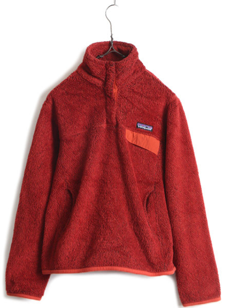 希少サイズ S ■ 08年製 パタゴニア リツール スナップT プルオーバー ジャケット レディース / 古着 Patagonia フリース ブルゾン レンガ_画像1