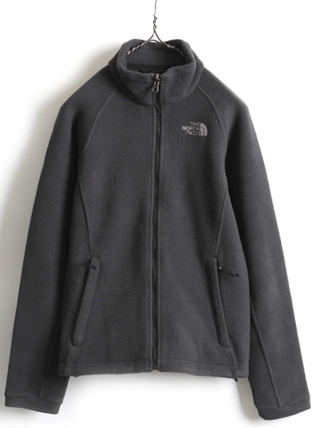 US企画 希少サイズ S ■ ノースフェイス フリース ジャケット ( レディース ) 古着 The North Face ジャンパー アウトドア フルジップ 濃灰の画像1