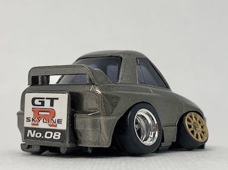 チョロQ(改) カスタム スカイラインGT-R(R32) Rアルミ深リム 鬼 チョロQ(改) カスタム スカイラインGT-R(R32) Rアルミ深リム 鬼