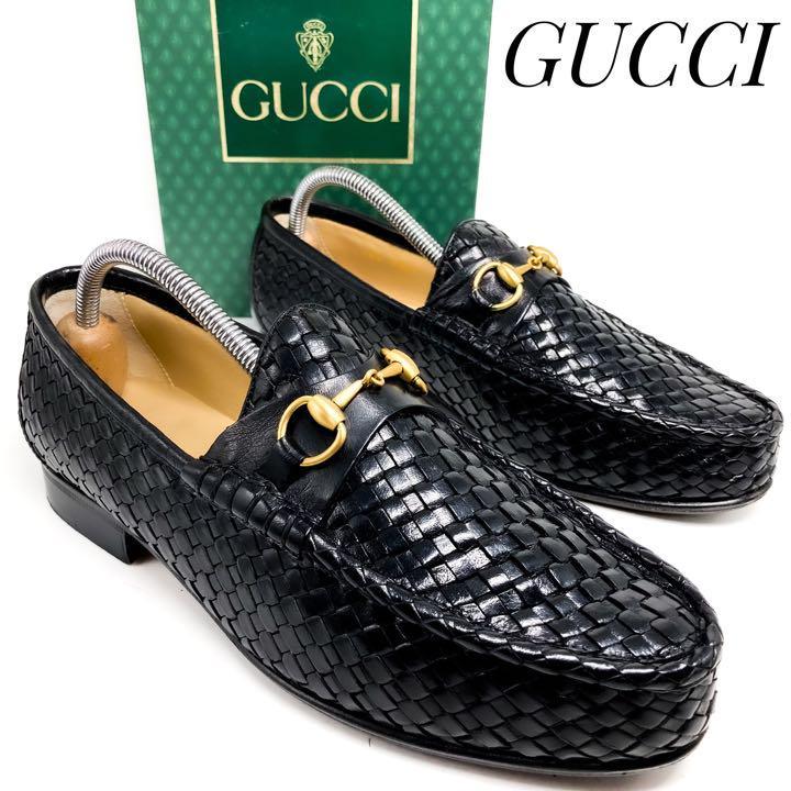 ☆GUCCI☆極美品 正規品 箱付 ホースビットローファー 本革 26.5㎝相当