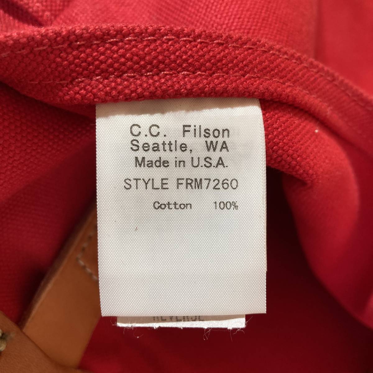 FILSON MADE IN USA STYLE FRM7260 RUGGED TWILL トート バッグ ゴールドウィン RED LABEL nanamica ナナミカ_画像8