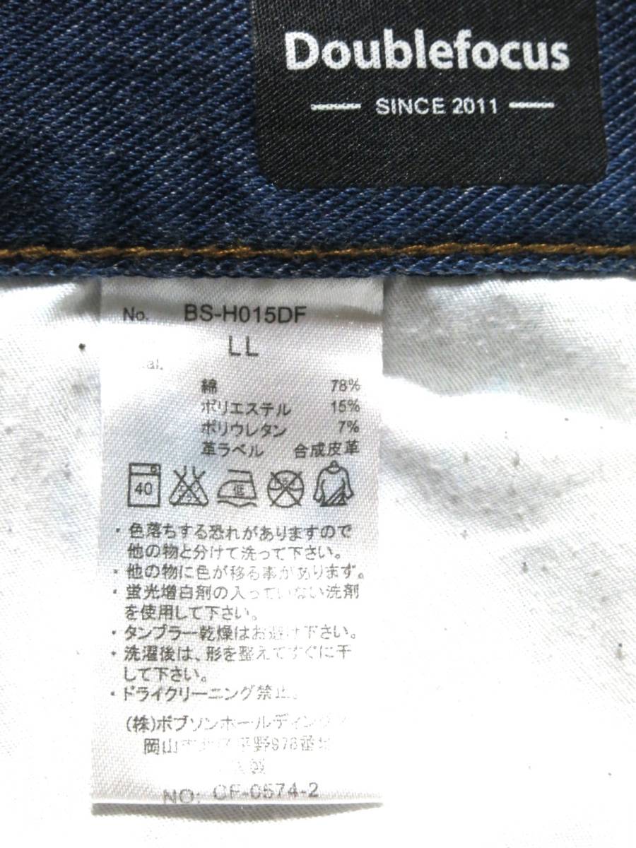  сделано в Японии BOBSON Bobson двойной Focus обтягивающий стрейч Denim LL размер (W полный размер примерно 92cm) * полный размер W36 соответствует ( номер лота 023)