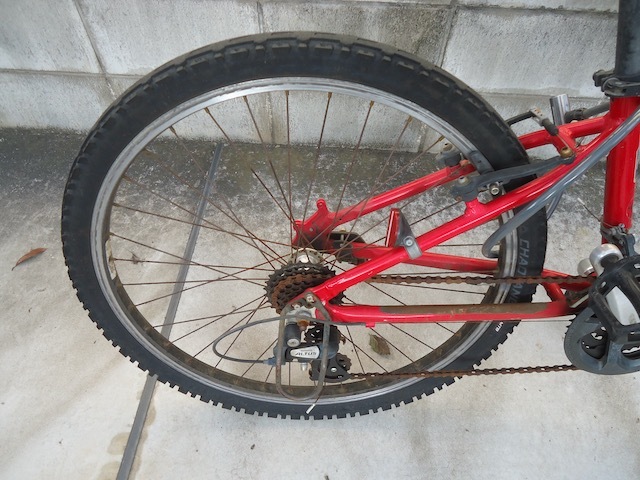 マウンテンバイク　26インチ　自転車　ORDINO 乗れます　赤色_画像5
