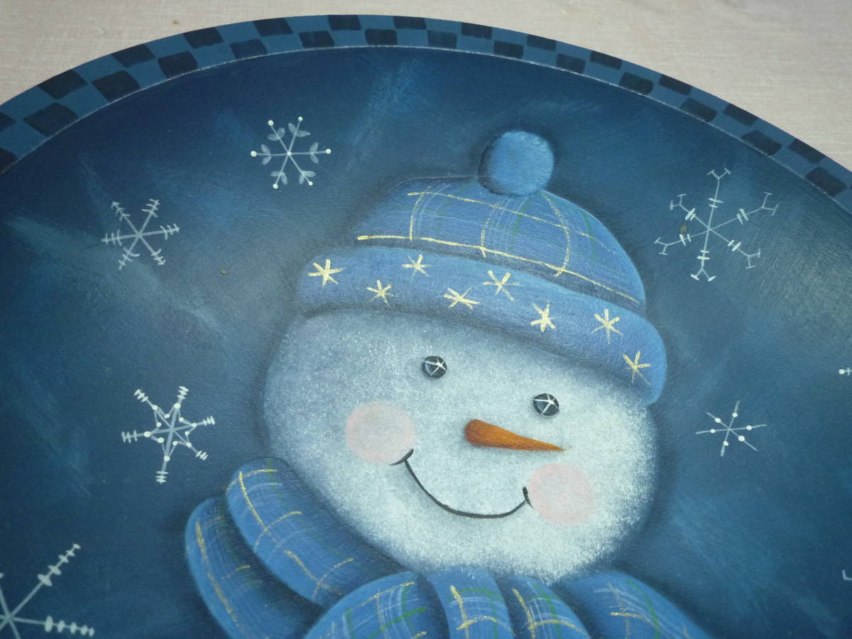 ☆トールペイント　作品整理　2.青系ボウル　スノーマン　発送はレターパックプラス(600円)