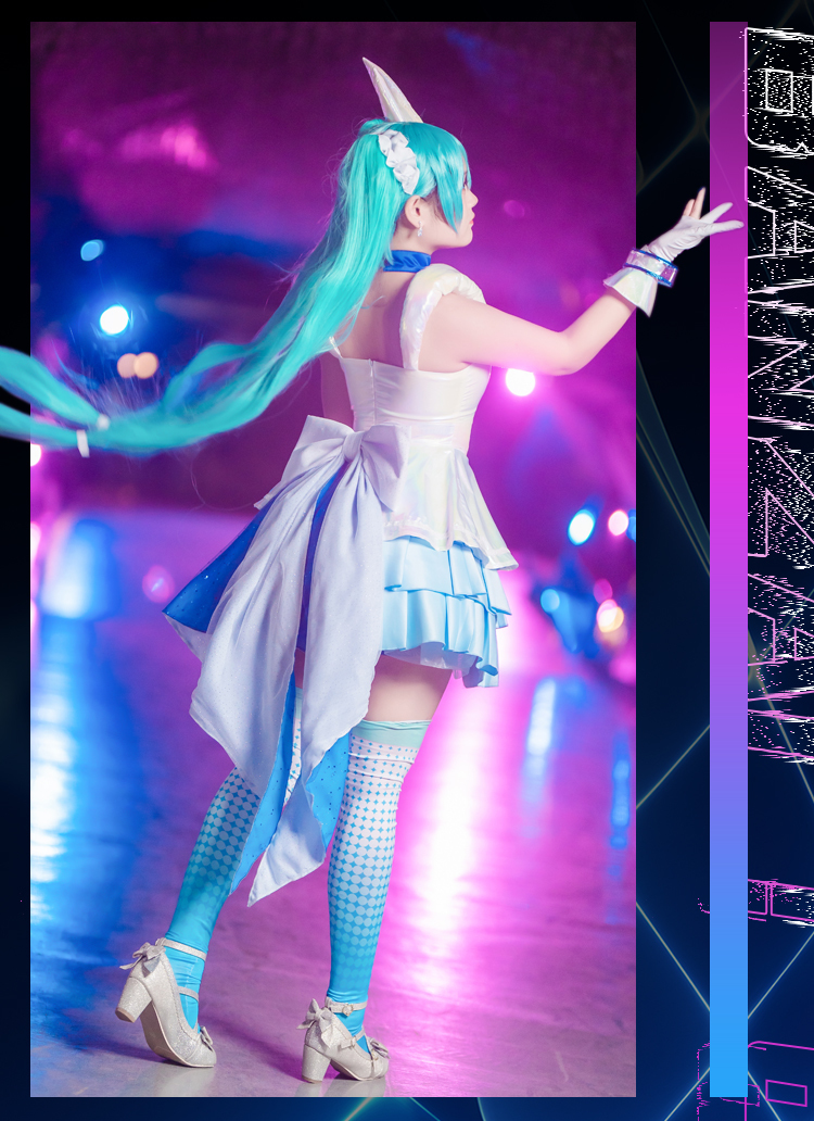 初音ミク 連動 BANZAI digital trippers コスプレ衣装風(ウィッグ 靴