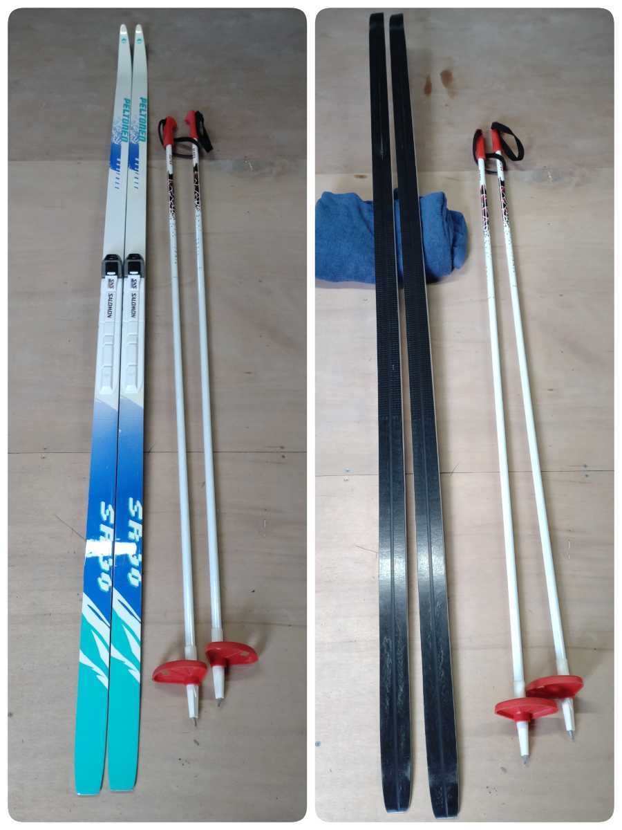 贅沢屋の SALOMON ビンディング 205cm スキー 歩く クロスカントリー ペルトネン SR-30 PELTONEN a) ● ポール ③ 中古品 セット 152cm ELPEX 板 贅沢屋の SALOMON ビンディング 205cm スキー 歩く クロスカントリー ペルトネン SR-30 PELTONEN a) ● ポール ③ 中古品 セット 152cm ELPEX 板