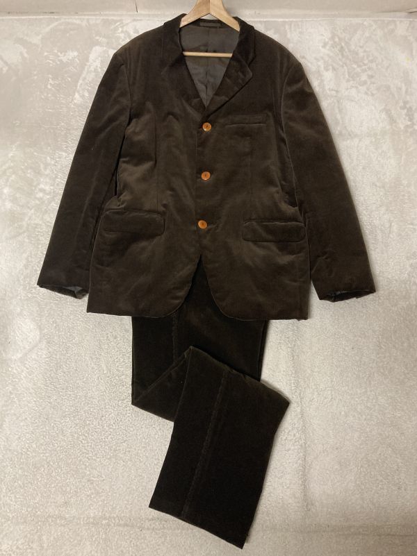 極美品 デザート【dezert】田口成彦 コーデュロイ セットアップスーツ ブラウン L 日本製 90s VINTAGE & ARCHIVES アーカイブ K245