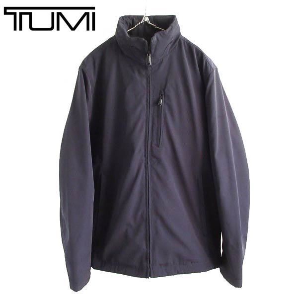 美品 TUMI トゥミ ポリエステル ジップアップ ジャケット 紺系 M フルジップ 古着 メンズ D143-18-0047XT_画像1