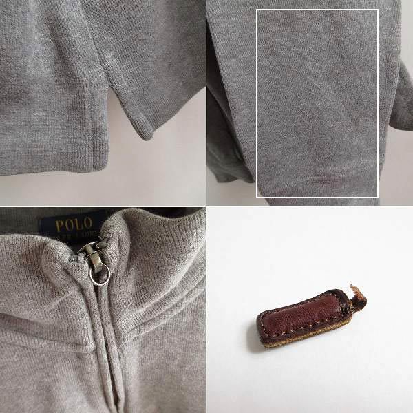 POLO Polo Ralph Lauren half Zip knitted sweat XL gray series big size sweatshirt one Point embroidery po knee D146-13-0014XV