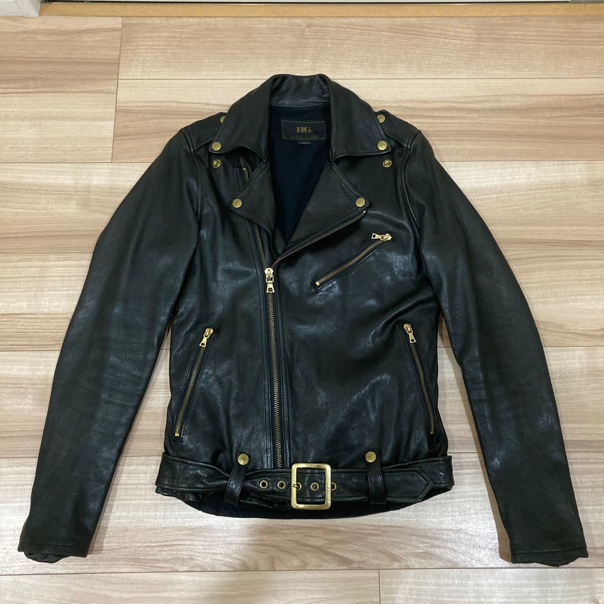 ヒステリックグラマー ダブル レザー ライダースジャケット S ヒステリックグラマー ダブル レザー ライダースジャケット S
