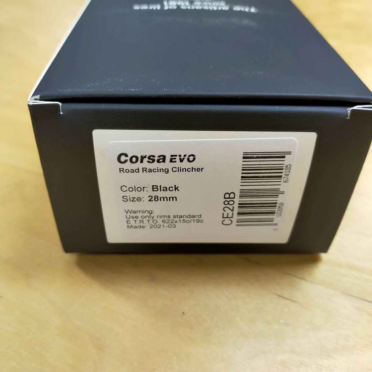 2本セット CORSA EVO 28mm ブラック コルサ　エボ　クリンチャー VELOFLEX ヴェロフレックス_画像2