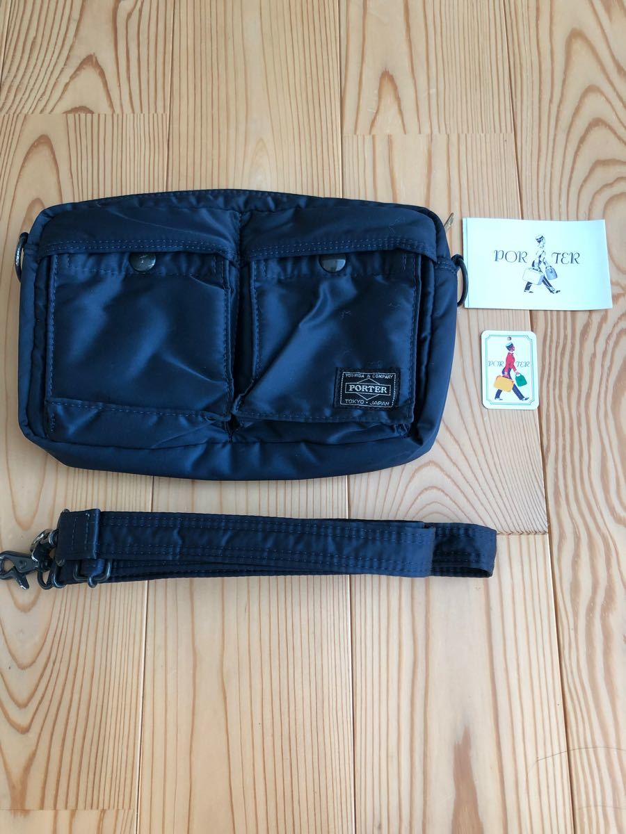 PORTER ポーター/TANKER 現行モデルタンカー ショルダーバッグ アイアンブルー 保存袋付