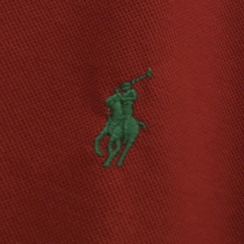 POLO RALPH LAUREN L ポロラルフローレン ポロシャツ 半袖 THE EARTH POLO 環境保護 Polo Shirt 赤 / レッド / 10051583_画像4
