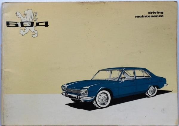 PEGEOT 504 1971 OWNERS MANUAL_画像1