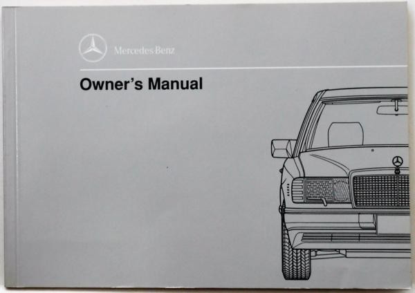Mercedes Benz 300D 2 5 TURBO Owner´s Manual 英語版 1993