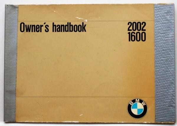 BMW 2002/1600 1968 owner's manual English version 