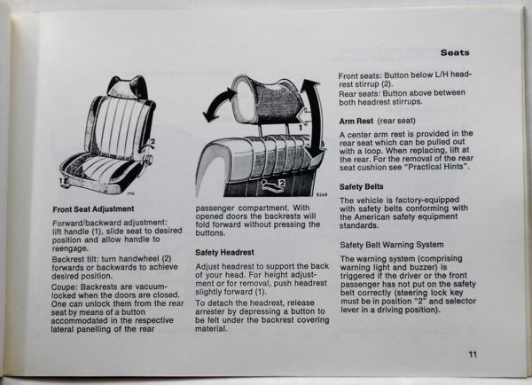 Mercedes Benz 220/280/280C Owner's Manual 英語版 1972_画像3