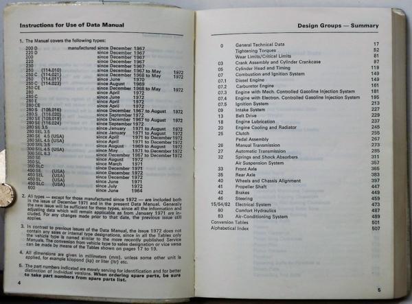 Mercedes Benz Technical Data Passenger Cars '1972　USA仕様車_画像3