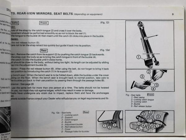 CITROEN DYANE 6 1978 OWNERS MANUAL