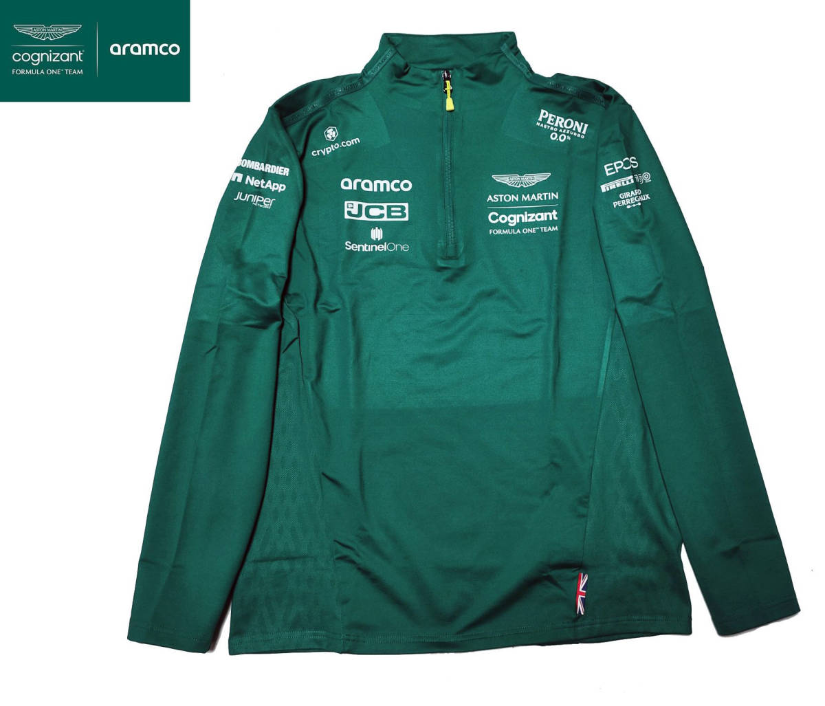 アストンマーティン F1チーム 2022支給品 ハーフジップ L 非売品 アストンマーティン F1チーム 2022支給品 ハーフジップ L 非売品