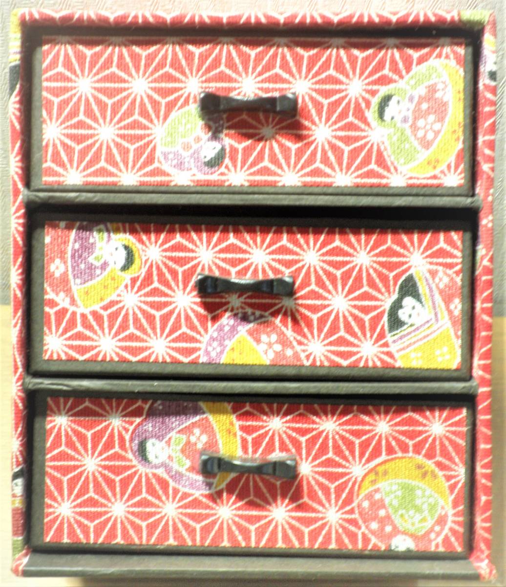 [ pretty! case! new goods!! unused! somewhat .. equipped! equipment ornament paper chest of drawers accessory inserting! crepe-de-chine .. pattern!]