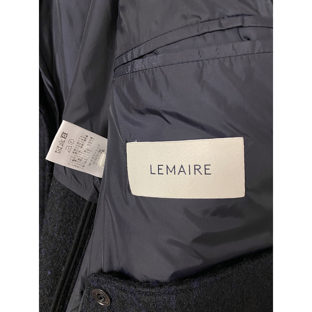 ルメール(LEMAIRE) ウールチェスターコート (navy/black