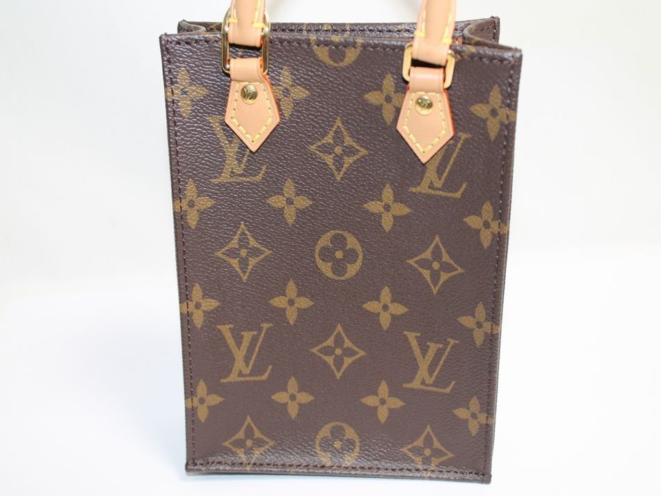 中古 美品 LOUIS VUITTON プティット サックプラ モノグラム 2WAY ショルダーバッグ ミニハンドバッグ M69442 ストラップ付 ルイヴィトン_画像4