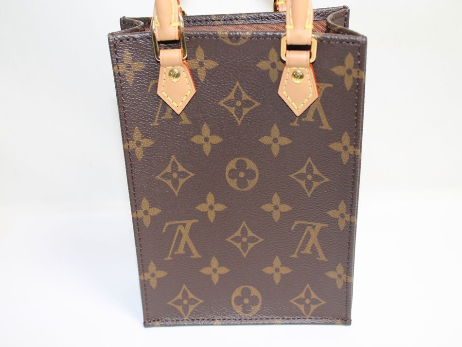 中古 美品 LOUIS VUITTON プティット サックプラ モノグラム 2WAY ショルダーバッグ ミニハンドバッグ M69442 ストラップ付 ルイヴィトン_画像2