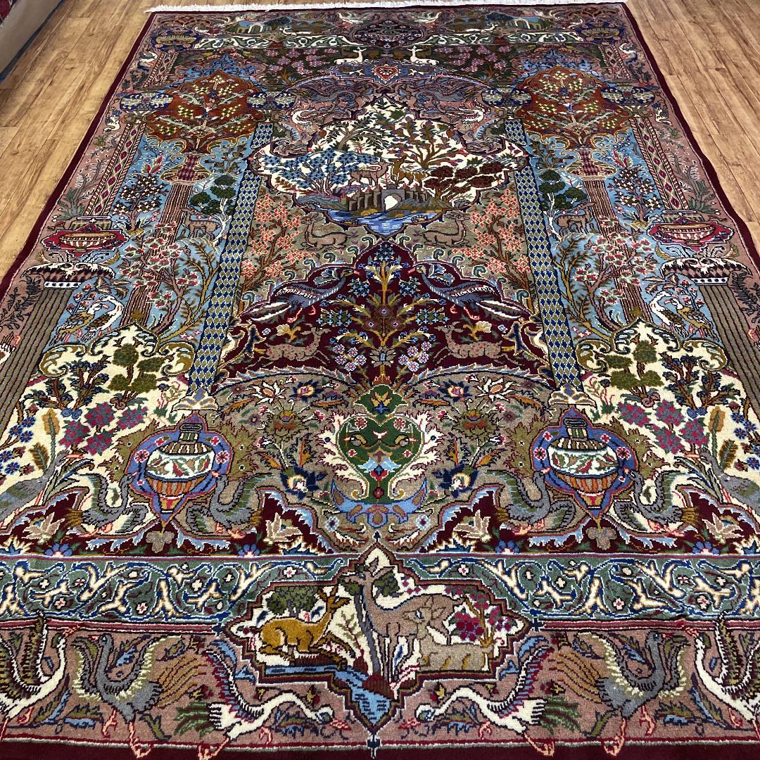 手織りペルシャ絨毯　中古　美品　カシュマール産　297cm × 199cm Ni247/AB379