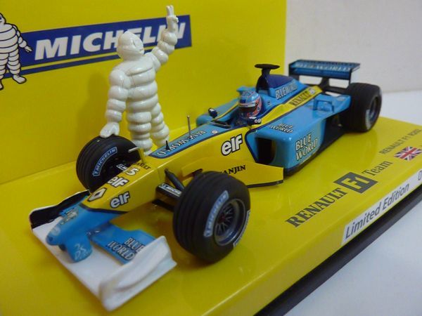 ●Minichamps1/43F1'02ルノーR202ジェンソン・バトンMichelin箱SN8_画像1