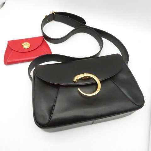 レディース Cartier - Cartier カルティエ パンテール ポーチ ブラック