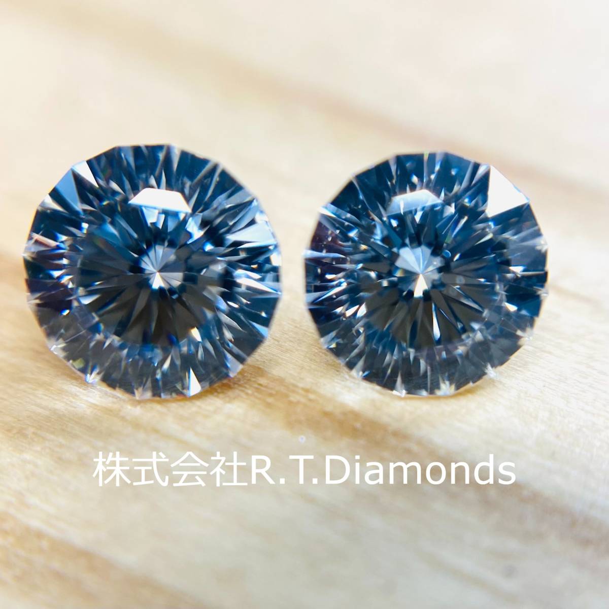  diamond round set! many surface cut /H color /0.358ct&0.306/RT1562/CGL