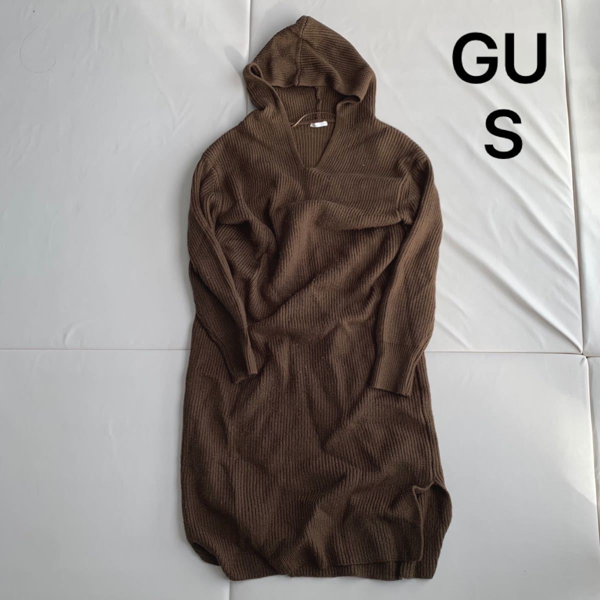 ニット ワンピ フード GU フーディニット ワンピース 長袖 ニット ワンピ フード GU フーディニット ワンピース 長袖