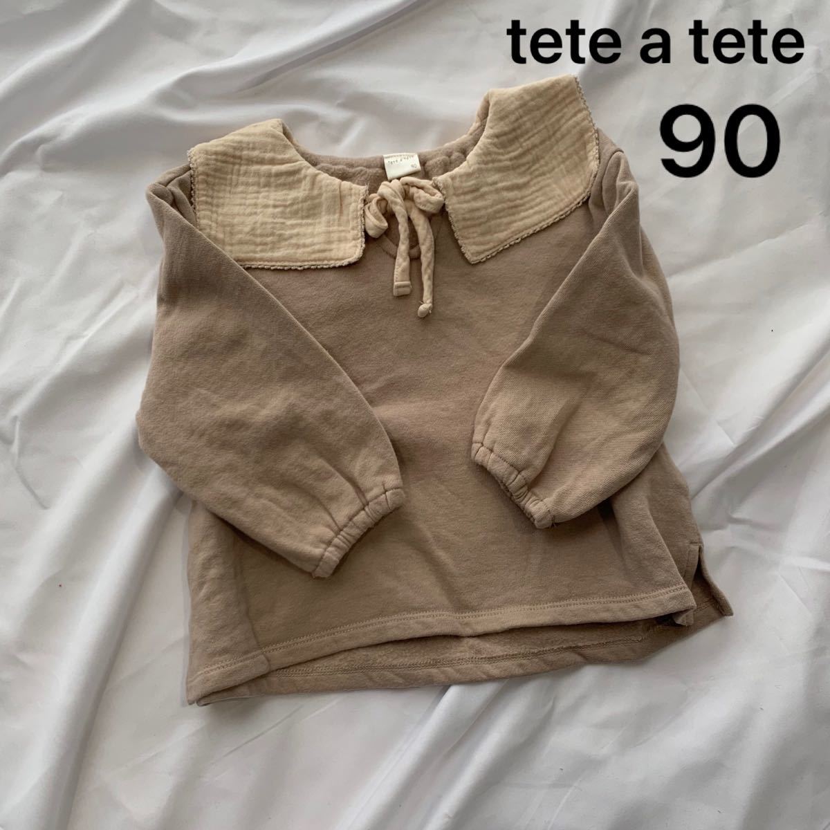 tete a tete テータテート スウェット　セーラー襟　長袖 90 