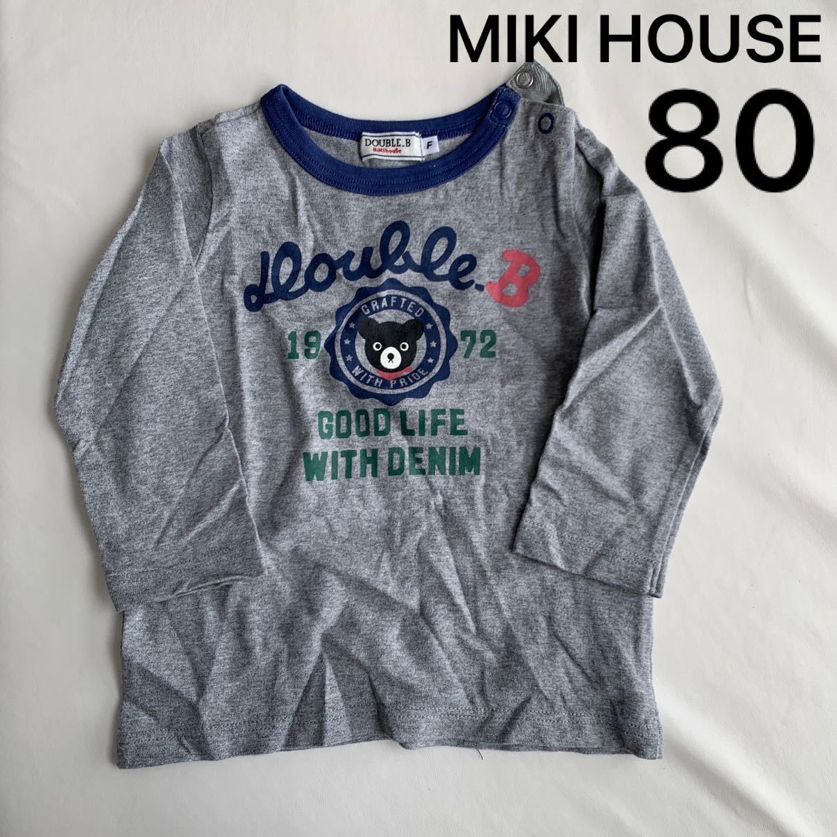 ミキハウス ロンT Tシャツ　長袖　MIKI HOUSE ダブル B 80 cm