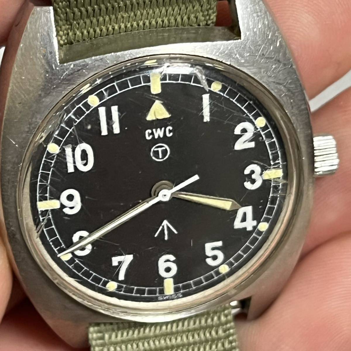 【米軍放出品】イギリス軍 CWC 貴重 ハミルトン 腕時計 カーキ 軍用時計 ⑥_画像2