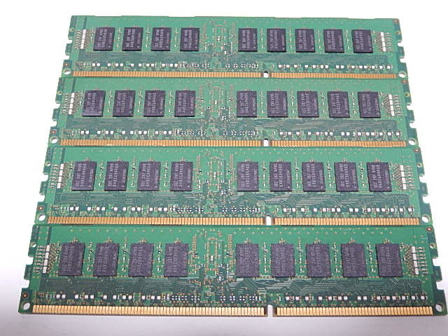メモリ サーバーパソコン用 低電圧 1.35V Samsung PC3L-10600R(DDR3L-1333R) ECC Registered 4GBx4枚合計16GB 起動確認済みです①の画像3