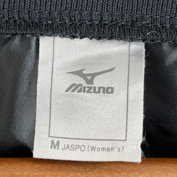 MIZUNO ミズノ レディース ウィメンズ ジャージ トップス 長袖 ウィンドブレーカー Mサイズ ロゴ ドット 水玉模様 ブラック ゴールド 金色