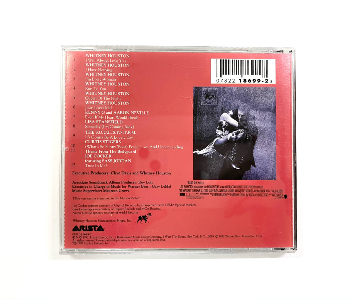 WHIITNEY HOUSTON / THE BODYGUARD　オリジナル ・サウンドラック・アルバム_画像3