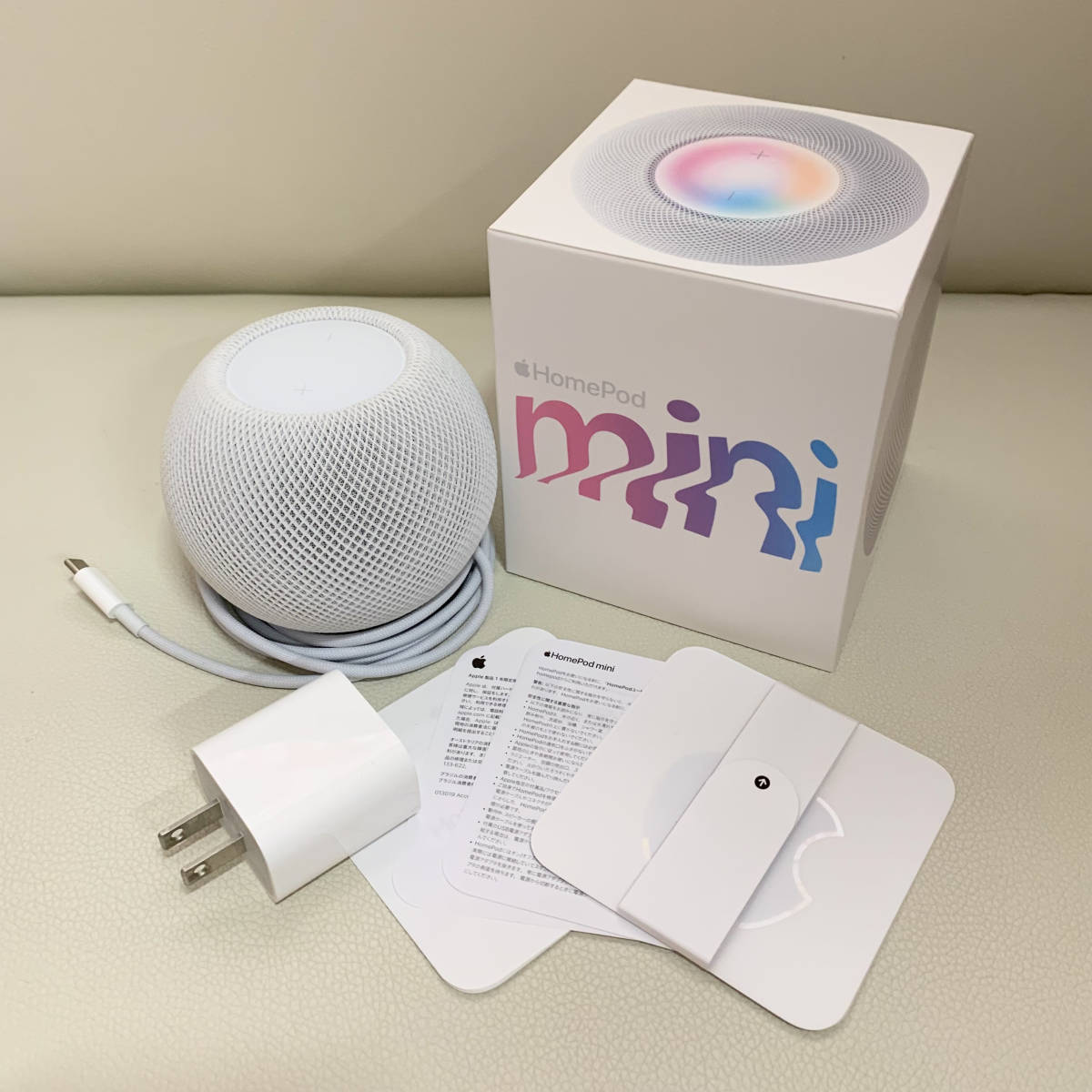 Apple HomePod mini White アップル ホームポッド ミニ 白 付属品 箱 