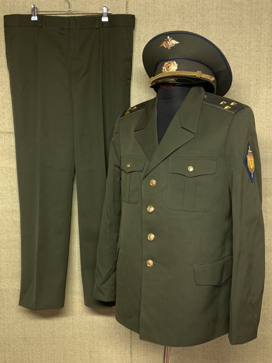 未使用新品 ロシア ロシア連邦保安庁 FSB 大佐 94式制服 ジャケット パンツ 制帽セット 52-4/58 チェチェン オセチア スペツナズ アルファ_画像1