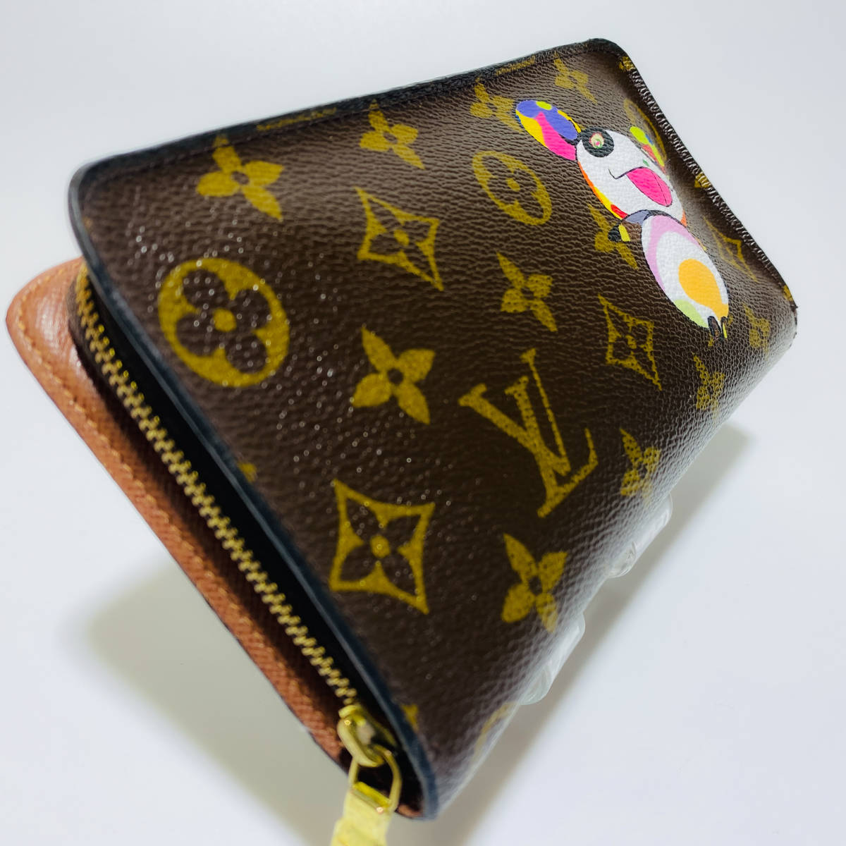 ★１円スタート★美品★村上隆・希少限定品★LouisVuitton ルイヴィトン モノグラム パンダ ポルト モネ ジップ M61729 レディース _画像1