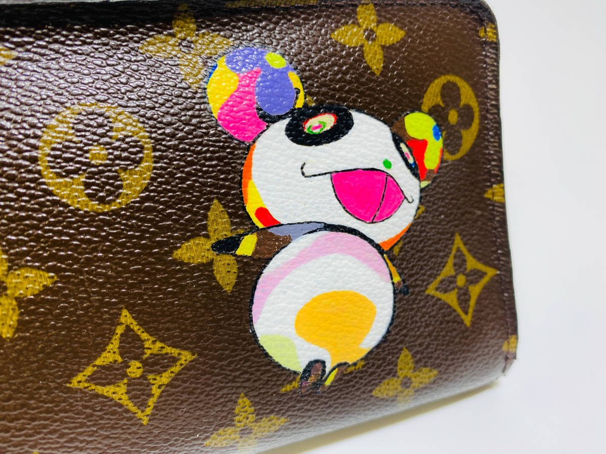 ★１円スタート★美品★村上隆・希少限定品★LouisVuitton ルイヴィトン モノグラム パンダ ポルト モネ ジップ M61729 レディース _画像4