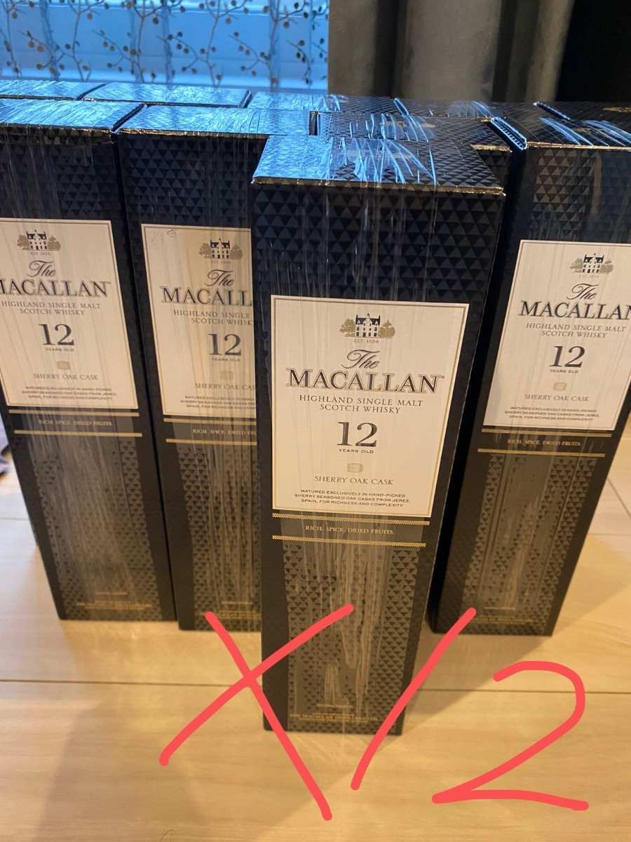 値下げ*マッカラン12年 シェリーオークカスク 700ml 12本 ドリンク、水