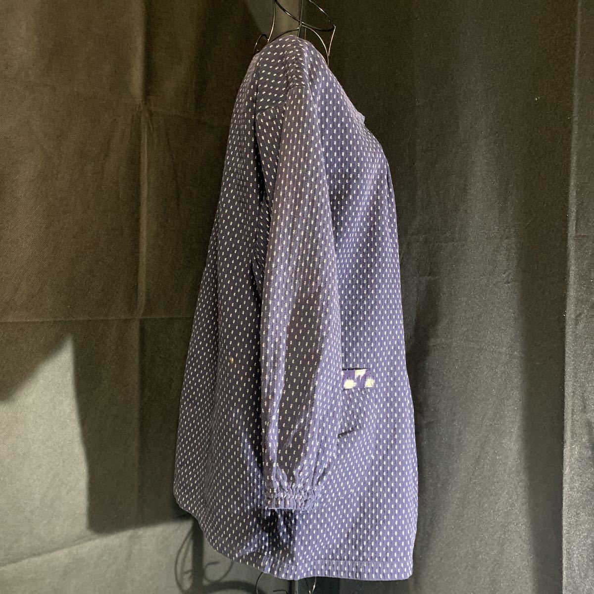 半袖シャツ 久留米かすり リメイク 絣 - 浴衣/水着