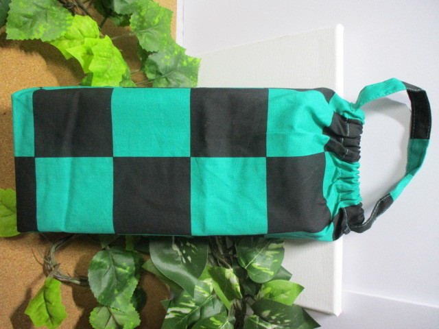  Japanese style peace pattern . city pine pattern box tissue cover case black green original design new goods unused photograph details reference 