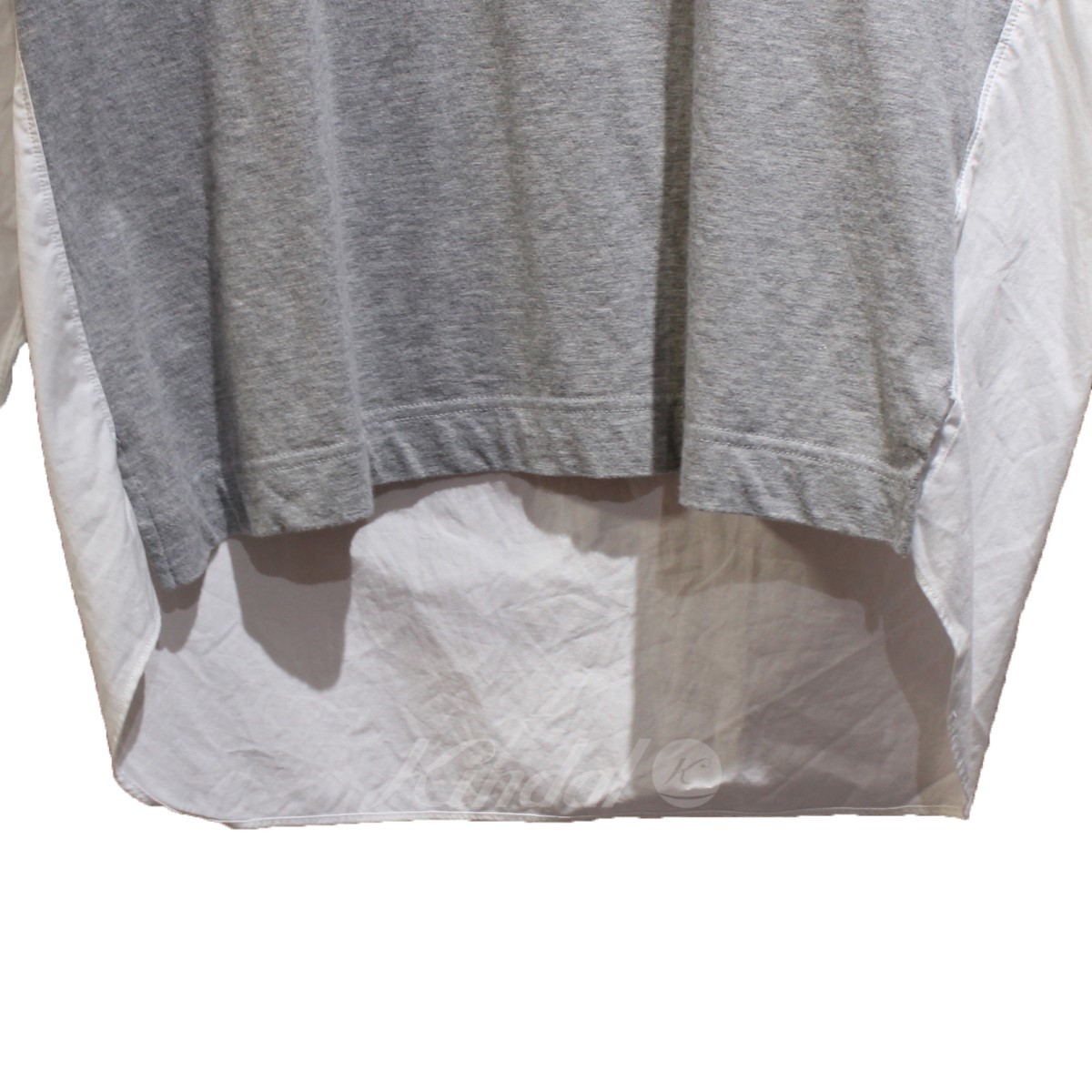 COMME des GARCONS SHIRT コムデギャルソンシャツ Cotton Poplin Plain Jersey Shirt コットン ポプリン シャツ 切替 8073000113584_画像5