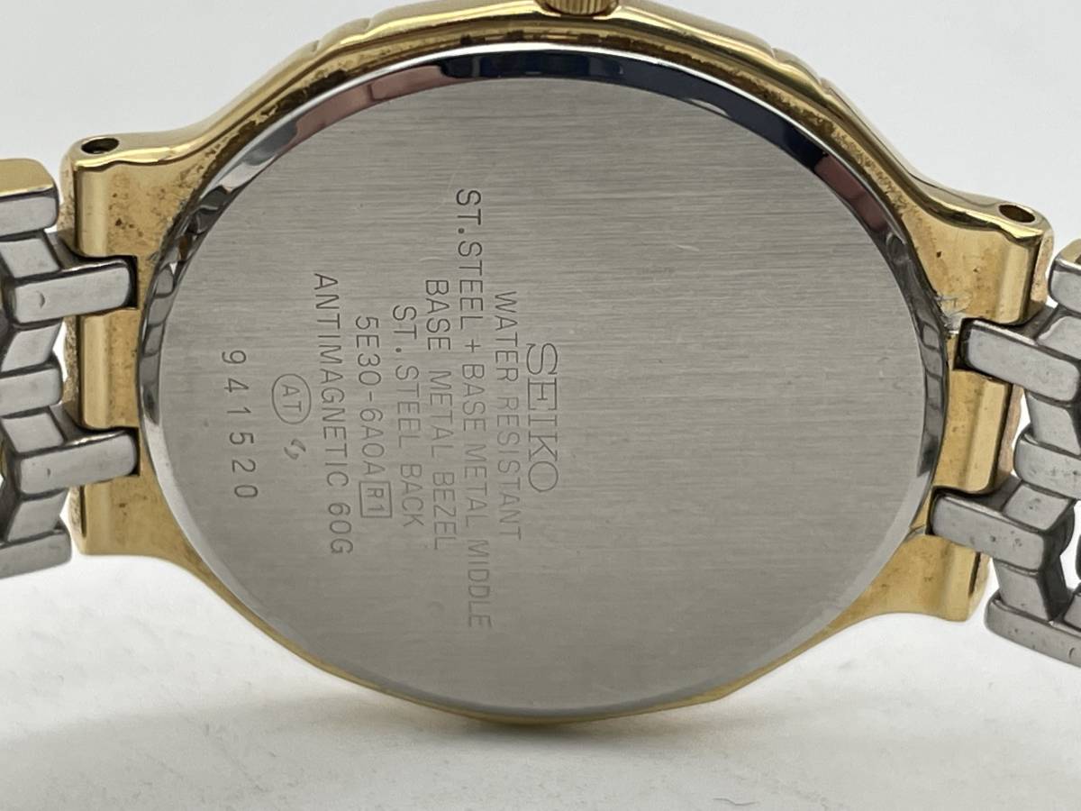 SEIKO セイコー 本物 Dolce ドルチェ 高額シリーズ 5E30-6A0A 裏型ケース メンズ時計の画像6