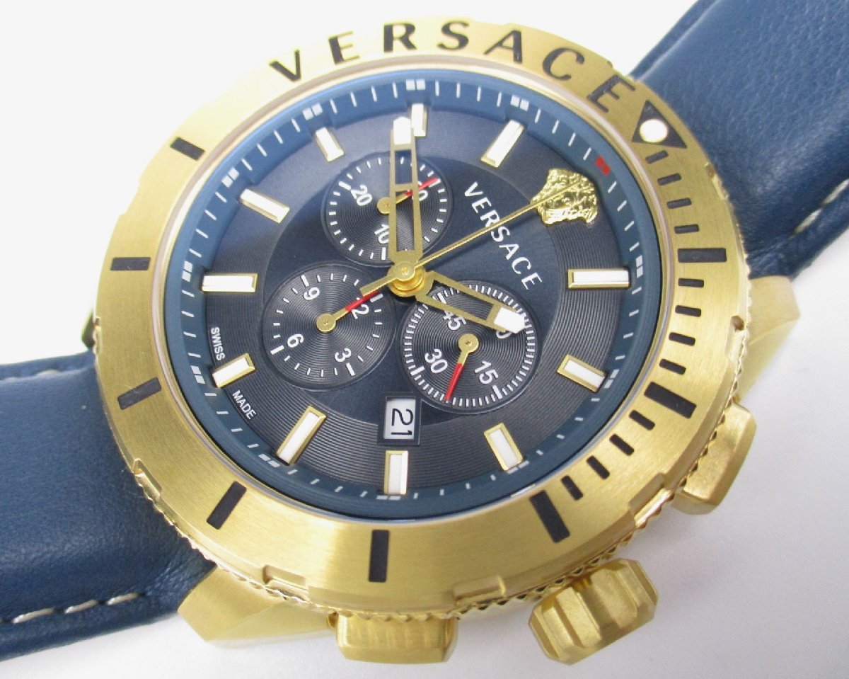 ■ヴェルサーチ■新品同様■カジュアル クロノ VERG00418■メンズ腕時計