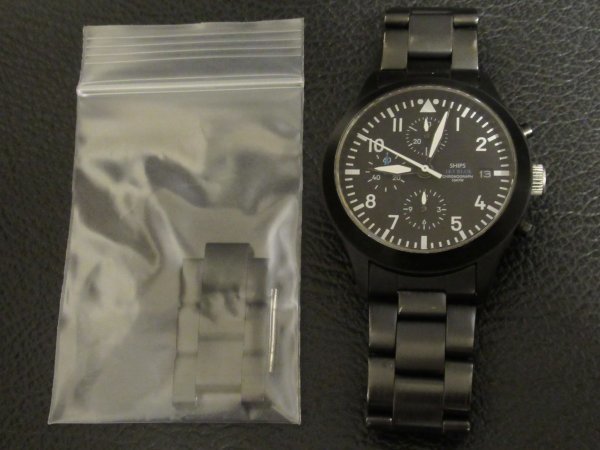クラシック SHIPS CHRONOGRAPH シップス クロノグラフ ブラック 腕時計